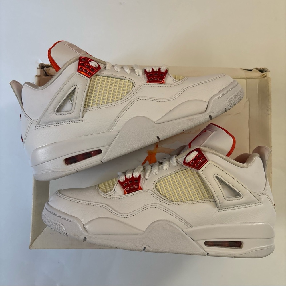 Nike Air Jordan 4 Retro ‘Orange Metallic’ Men’s 10.5 Sneakers CT8527-118